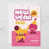 Silvester 2025 Party Einladung der Kinder (Vorderseite)