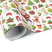 Silvester 2026 mit Floral feiern Geschenkpapier (Rolleneckpunkt)