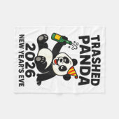 Silvester 2026 Trashed Panda Premium Fleecedecke (Vorderseite (Horizontal))