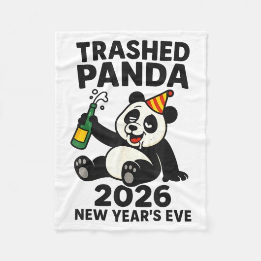 Silvester 2026 Trashed Panda Premium Fleecedecke (Vorderseite)