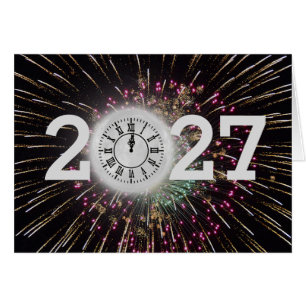 Silvester 2027 Feuerwerk und Monduhr