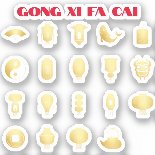 Silvester 5 Gold Aufkleber (Vorderseite)