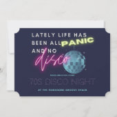 Silvester 70er Party Einladung (Vorderseite)