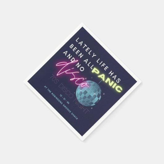 Silvester 70er Party Serviette (Ecke)