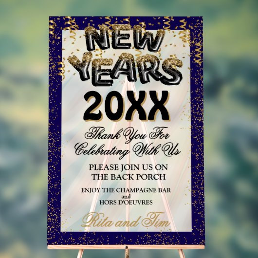 Silvester Akryllische Begrüßung Acrylschild (Neutral)