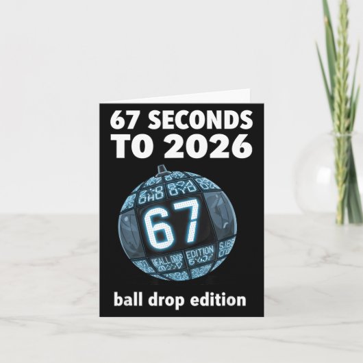 Silvester-Ball-Fall-Countdown Lustiger Brainrot  Karte (Vorderseite)