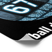 Silvester-Ball-Fall-Countdown Lustiger Brainrot Poster (Ecke)