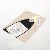 Silvester Blubbly Party Gold Foil Einladung (Gedreht)