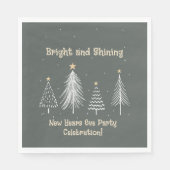 Silvester Bright and Shinting Holiday Party Serviette (Vorderseite)
