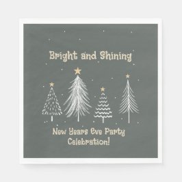 Silvester Bright and Shinting Holiday Party Serviette