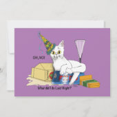 Silvester Cat Funny Feiertagskarte (Vorderseite)