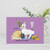 Silvester Cat Funny Feiertagskarte (Stehend Vorderseite)