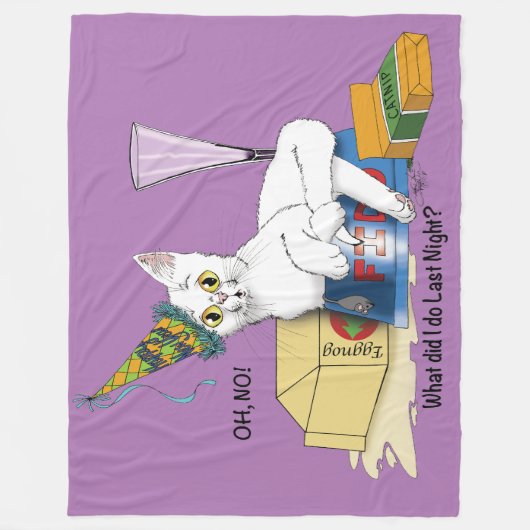 Silvester Cat Funny Fleecedecke (Vorderseite)