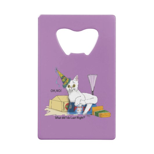 Silvester Cat Funny Geldbeutel Flaschenöffner (Rückseite)