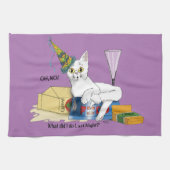 Silvester Cat Funny Geschirrtuch (Horizontal)