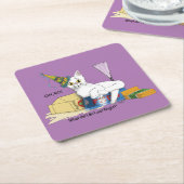 Silvester Cat Funny Rechteckiger Pappuntersetzer (angewinkelt)