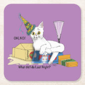 Silvester Cat Funny Rechteckiger Pappuntersetzer (Vorderseite)
