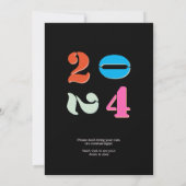 Silvester Champagne Tower Dinner Cocktail Bash Einladung (Rückseite)