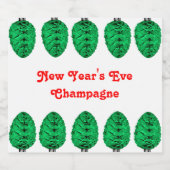 Silvester Champagner-Flaschenetikett Schaumweinetikett (Einzelnes Label)