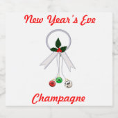 Silvester Champagner-Set Schaumweinetikett (Einzelnes Label)