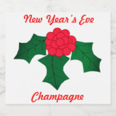 Silvester Champagner-Set Schaumweinetikett (Einzelnes Label)