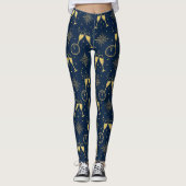 Silvester Champagner Toast Midnight Leggings (Vorderseite)