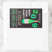 Silvester Club/Corporate Bash-Logo-Unterstützung Rechteckiger Aufkleber (Tasche)