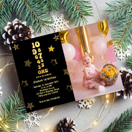 Silvester Countdown 1. Geburtstag Foto Einladung