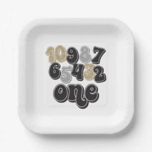 Silvester Countdown Erste Geburtstag Pappteller