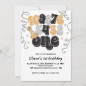 Silvester Countdown Erster Geburtstag Einladung (Vorderseite)