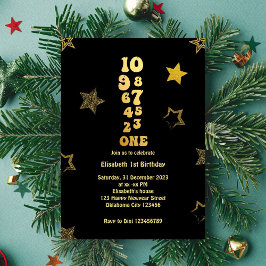 Silvester Countdown Erster Geburtstag Einladung