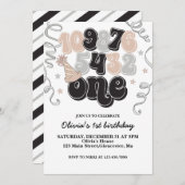 Silvester Countdown Erster Geburtstag Einladung (Vorne/Hinten)