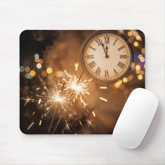 Silvester Countdown mit Wunderkerzen Mousepad (Mit Mouse)