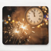 Silvester Countdown mit Wunderkerzen Mousepad (Vorne)