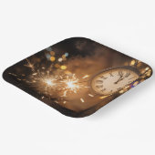 Silvester Countdown mit Wunderkerzen Pappteller (Gewinkelt)