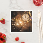 Silvester Countdown mit Wunderkerzen Serviette (Beispiel)