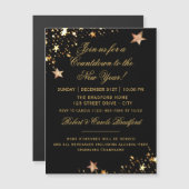 Silvester Countdown-Party, Magnet-Karte Magnetkarte (Vorne/Hinten)