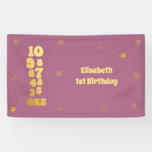 Silvester Countdown zum ersten Geburtstag Banner