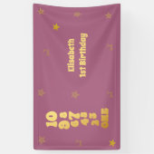 Silvester Countdown zum ersten Geburtstag Banner (Vertikal)