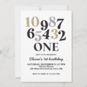 Silvester Countdown zum ersten Geburtstag Einladung (Vorderseite)