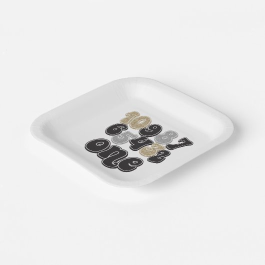 Silvester Countdown zum ersten Geburtstag Pappteller (Gewinkelt)