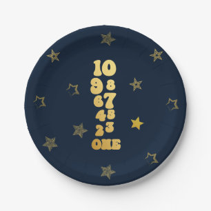 Silvester Countdown zum ersten Geburtstag Pappteller