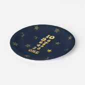 Silvester Countdown zum ersten Geburtstag Pappteller (Schrägansicht)