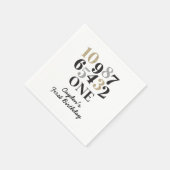 Silvester Countdown zum ersten Geburtstag Serviette (Ecke)