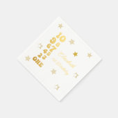 Silvester Countdown zum ersten Geburtstag Serviette (Ecke)