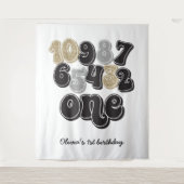 Silvester Countdown zum ersten Geburtstag Wandteppich (Vorderseite)