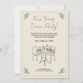 Silvester Dinnerparty Einladung (Vorderseite)
