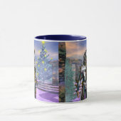 Silvester eines Cyborgs ist aus der Zukunft gefall Tasse (Zentrum)