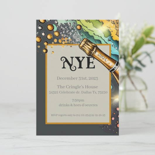 Silvester Einladung (Stehend Vorderseite)