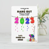 Silvester Einzigartig Frische und neue farbenfrohe Einladung (Stehend Vorderseite)